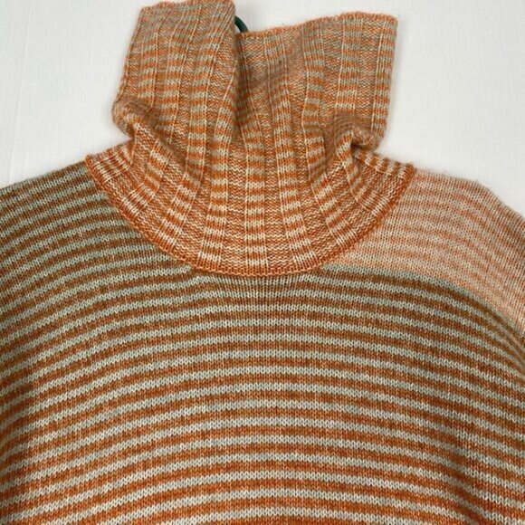 Cabi Sweater Womens Small Orange Striped Pullover Cowl Neck Knit Casual,Outdoor - Picture 7 of 9